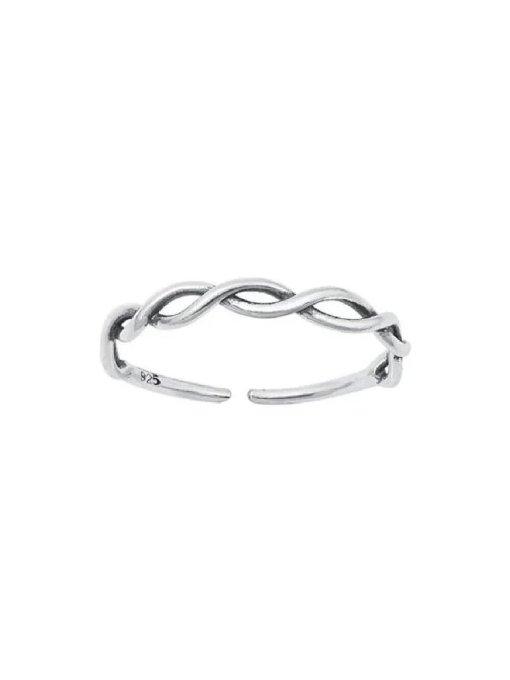 NWT- Sterling Silver (925) Adjustable Toe Ring, Simple Weave